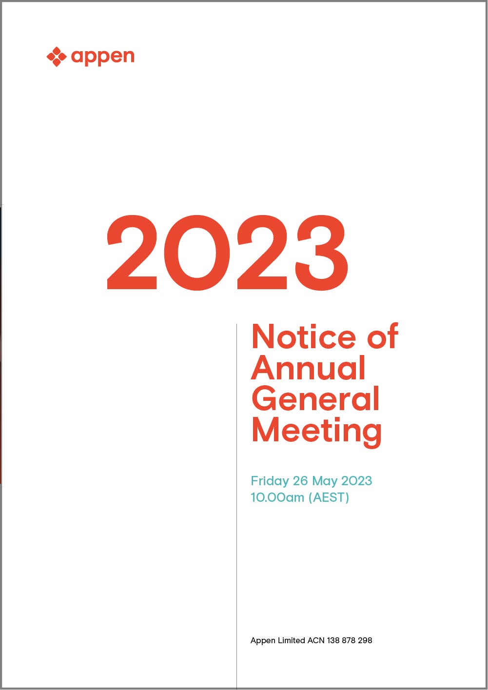 2023 Notice of Annual General Meeting